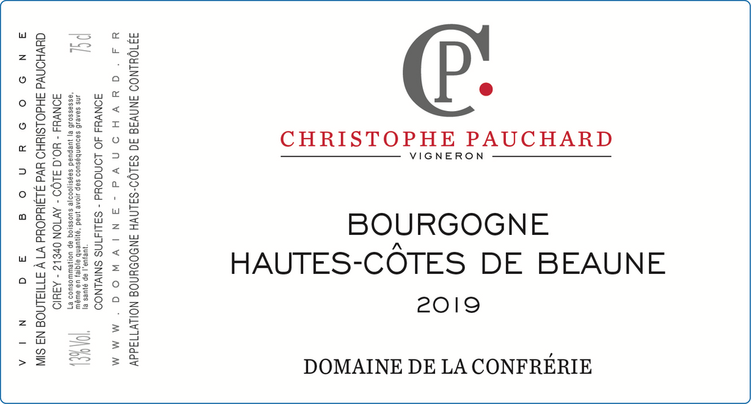 Hautes Côtes de Beaune rouge 2019